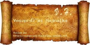 Veszprémi Hajnalka névjegykártya