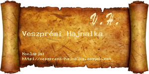 Veszprémi Hajnalka névjegykártya