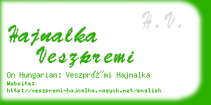 hajnalka veszpremi business card